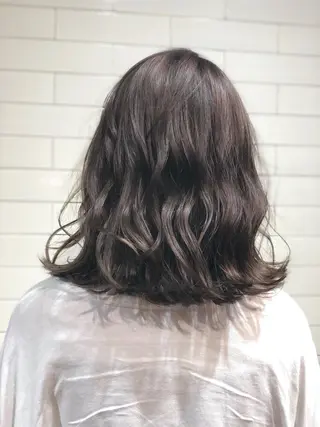 ミディアム カラー 髪質改善⌇透明感 カラー⌇川上葵のヘアスタイル