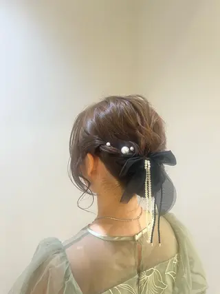 セミロング ヘアアレンジ ブリーチカラー特化 美容師/𝕐𝕌𝕀のヘアスタイル