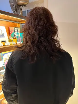 セミロング カラー パーマ eri kinjoのヘアスタイル