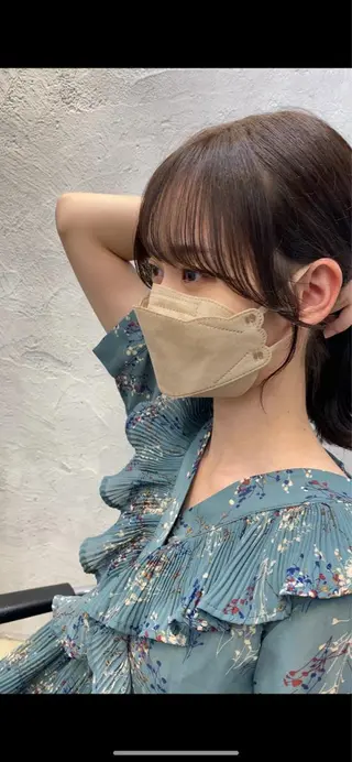 セミロング 前髪顔周りカット 沼田 拓斗のヘアスタイル