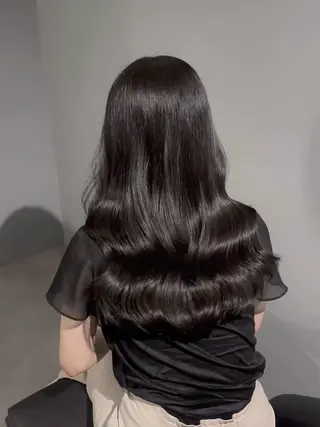 ロング シオン/艶髪カラー/ 韓国ヘアのヘアスタイル