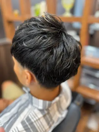 ショート パーマ メンズ 齊藤/メンズカット/ 溝の口/バーバーのヘアスタイル
