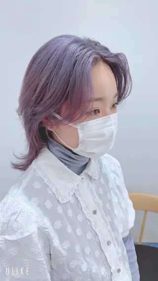 ミディアム カラー レイヤーカット// メイのヘアスタイル