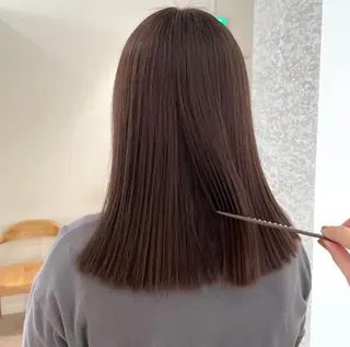 セミロング カラー ベージュ🤎透明感 カラー🤎anriのヘアスタイル