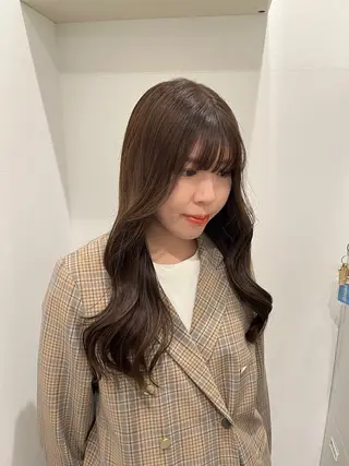 ロング カラー sena⌇ベージュ⌇ ブリーチなしWカラーのヘアスタイル