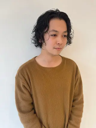 ミディアム パーマ ill/ダブルカラー 髪質改善/小島のヘアスタイル