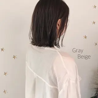 ミディアム カラー 市川 千夏のヘアスタイル