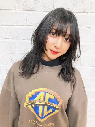 セミロング MiRI💜地毛級 エクステ✖似合わせ技のヘアスタイル