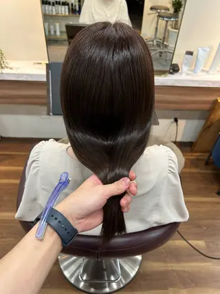 セミロング カラー 野上 晃生のヘアスタイル