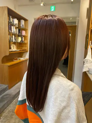 セミロング カラー 田口 樹理のヘアスタイル