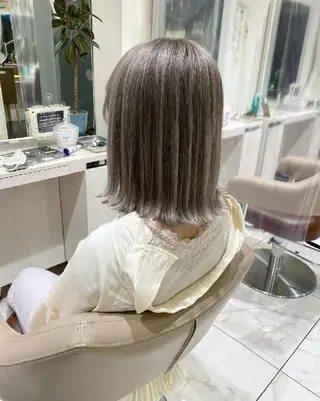 ミディアム ＡＳＨ大宮/ブリーチ 髪質改善/カラーのヘアスタイル