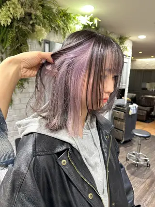 セミロング 渋谷/プルエクステ/ ハイトーン/みきとのヘアスタイル