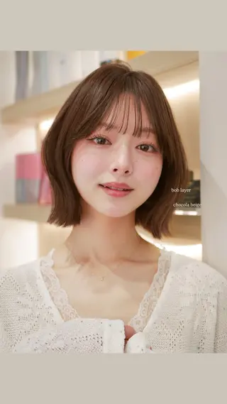 カラー joemi by Unami所属・ばんちなつ / ボブ/透明感カラーのヘアスタイル