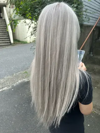 カラー ダブルスキルエクステ /羽エクステ白石宇由のヘアスタイル