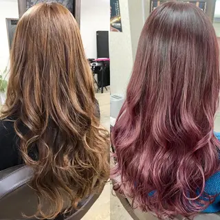 ロング カラー 池田 景子のヘアスタイル