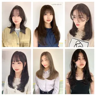 セミロング カラー ヘアアレンジ 二ヶ月綺麗なデザイン カット/星野六三四のヘアスタイル