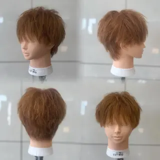 ショート メンズ 韓国ガーリーヘア🎀 ／𝐦𝐨𝐞のヘアスタイル