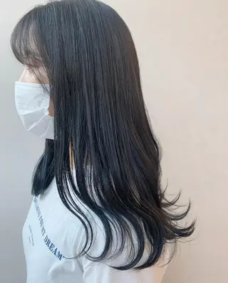 セミロング カラー 透明感♡︎♡︎ 佐々木早苗のヘアスタイル