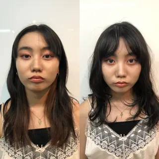 ミディアム カラー 桑原 菜摘のヘアスタイル