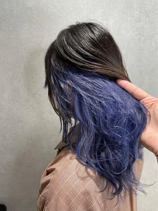 セミロング カラー 武井　弘希 ブリーチなしカラー✨のヘアスタイル