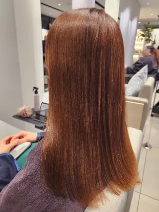 カラー セミロング 💜艶髪カラー💜 🎶富川美希🎶のヘアスタイル
