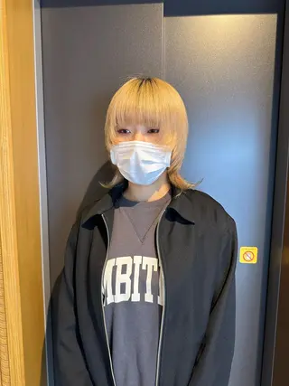 ショート 大阪ウルフカット ハッシュカットのヘアスタイル