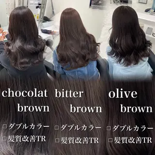 カラー 🤍ブリーチなし ブラウンhimi🤍のヘアスタイル