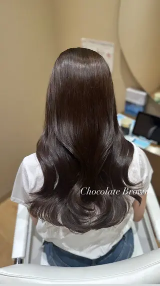 ロング カラー minori🤎 ナチュラル韓国ヘアのヘアスタイル