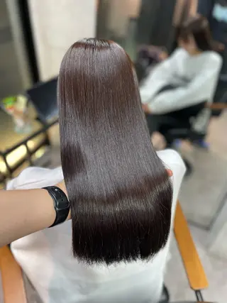 セミロング カラー 髪質改善/堀江 ケアカラーtoshiのヘアスタイル