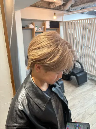 カラー メンズ メンズハイトーン特化 てるぼうのヘアスタイル