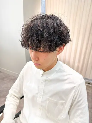 ショート パーマ メンズ メンズパーマ メンズ特化ryoのヘアスタイル