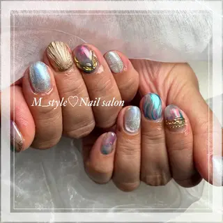 ショート ネイル 下妻ネイルサロン/ 持ちの良いネイルのネイルデザイン