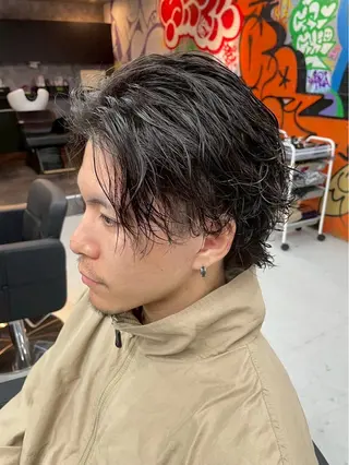 ミディアム パーマ メンズ 🔥メンズ特化🔥 パーマ🔥カメイのヘアスタイル