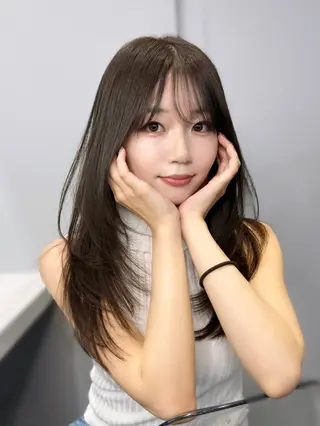 セミロング カラー 🦋韓国系指名No1 店長/圓山 祐也🦋のヘアスタイル