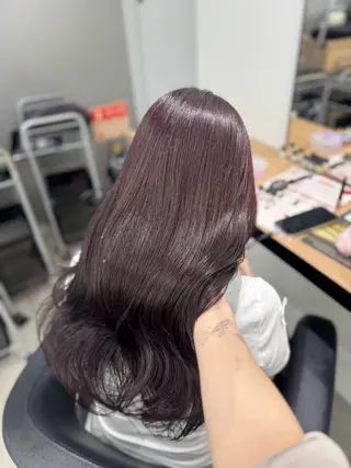 セミロング カラー 🤍淡色ピンク&ラベ ンダーYUKI🤍のヘアスタイル