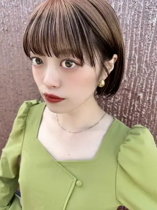 ミディアム カラー 💘韓国カラー💘 クルミのヘアスタイル