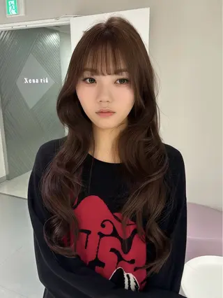 ロング カラー 名古屋/中顔面短縮 ✨/小顔ハイレイヤーのヘアスタイル