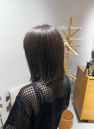 ミディアム カラー 透明感ケアカラー/ レイヤー/ryokaのヘアスタイル