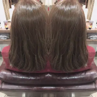 セミロング カラー レイヤーカット匠 イソザキノリユキのヘアスタイル