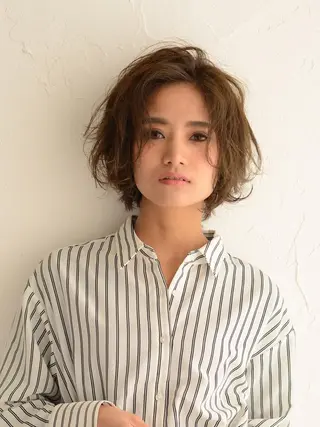 ショート カラー パーマ ショート/ボブ オオタダイスケのヘアスタイル