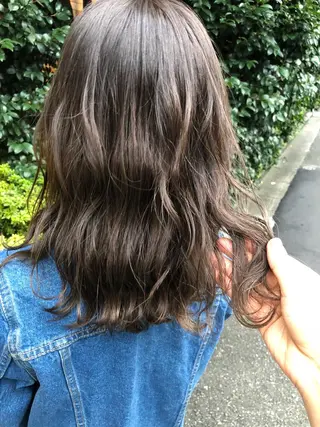 セミロング カラー ヘアアレンジ メンズ キッズ ネイル マツエク・マツパ 透明感カラー🤎 ゆりのヘアスタイル
