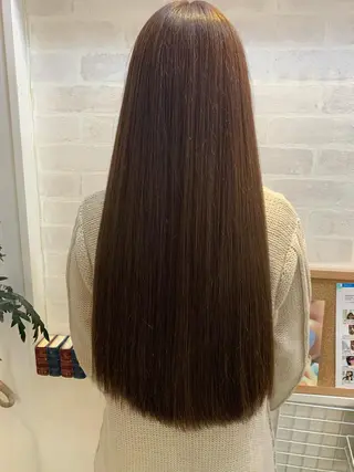 ロング ヘアアレンジ きむえり/髪質改善 /うねり広がり改善のヘアスタイル