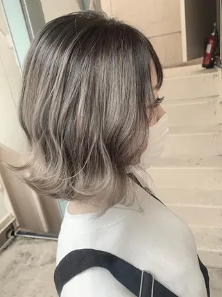 ミディアム カラー 中川歩 髪質改善 ツヤカラー【横浜】のヘアスタイル