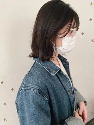 ミディアム 市川 千夏のヘアスタイル