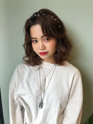 ミディアム risa/ 名古屋美容室のヘアスタイル