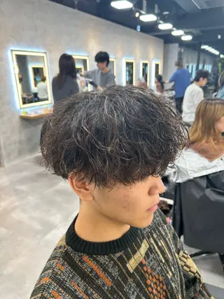 ショート カラー パーマ メンズ メンズ特化 👑YUTAのヘアスタイル