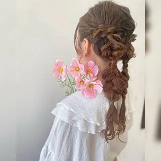 ロング お子様と美容室🧸 HidamaRi絢菜のヘアスタイル