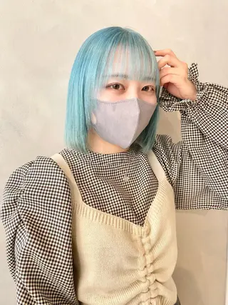 ショート カラー ハイトーン×レイヤー ／遠藤将太のヘアスタイル