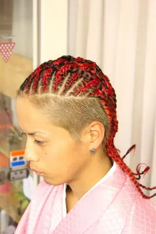 ミディアム カラー パーマ ヘアアレンジ メンズ 河内 崇純のヘアスタイル