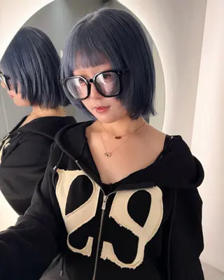 ミディアム カラー 佐藤 かえでのヘアスタイル